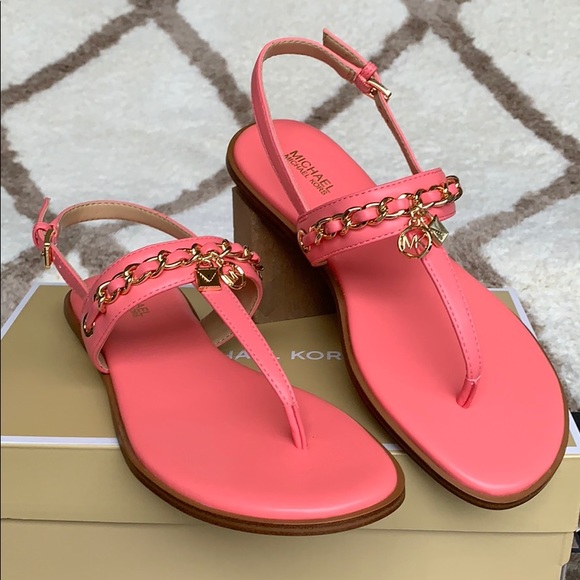 MICHAEL KORS ELSA THONG NAPPA PU GRAPEFRUIT - Picture 3 of 16